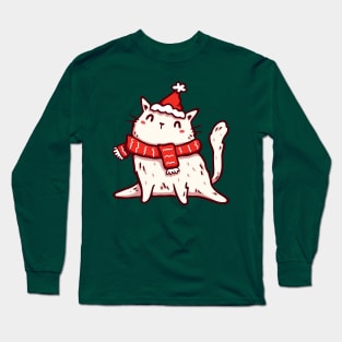 Christmas Kitten Long Sleeve T-Shirt